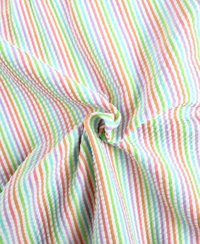 Rainbow Seersucker Waterfall One Piece