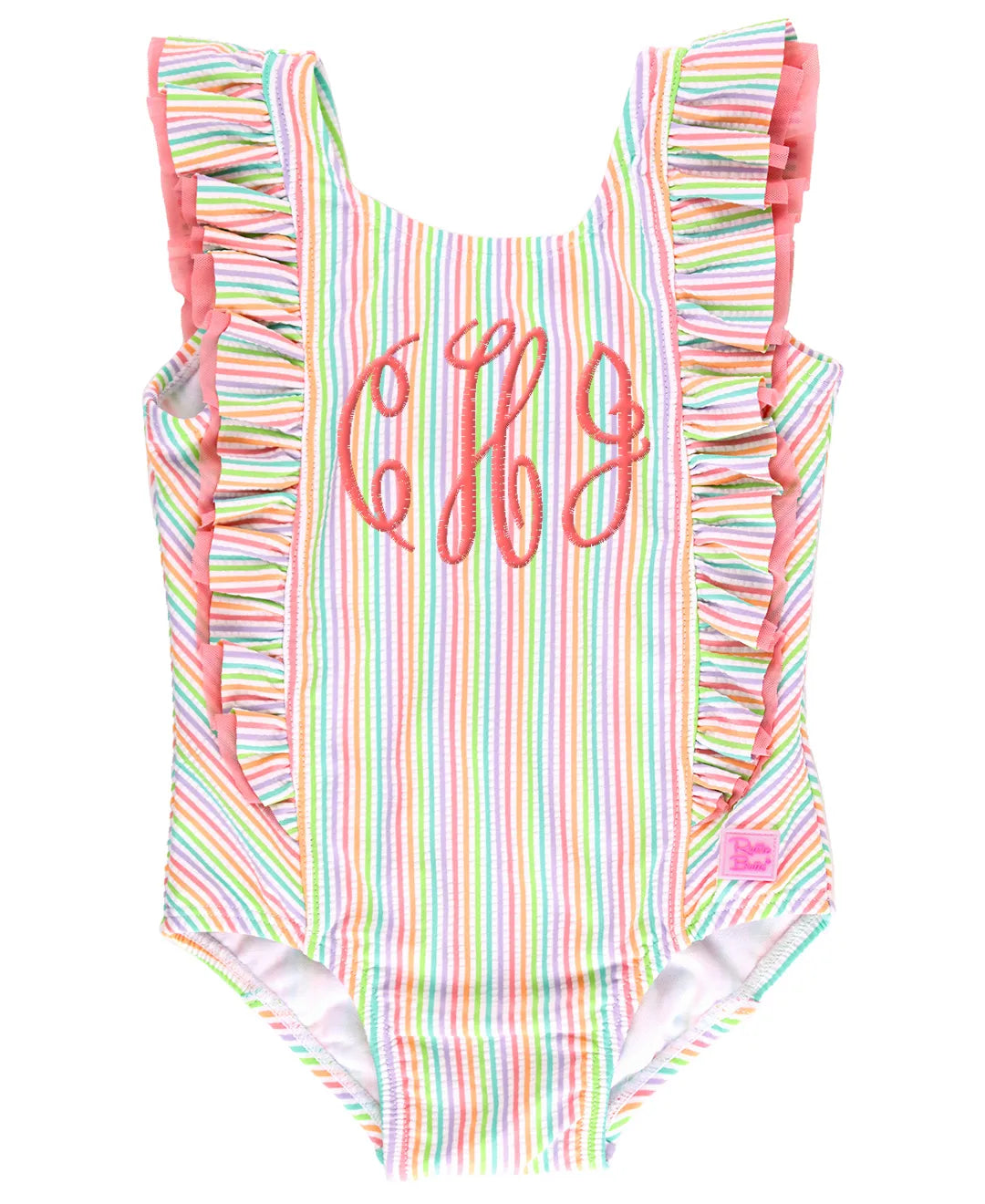 Rainbow Seersucker Waterfall One Piece