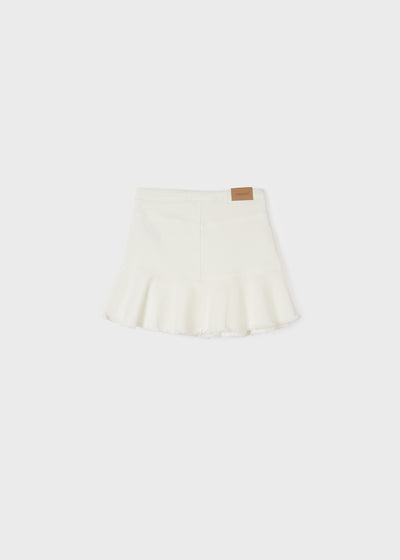 Off White Ruffle Skirt
