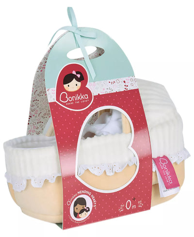 Baby Soft Doll with Carry Cot, Bottle and Blanket