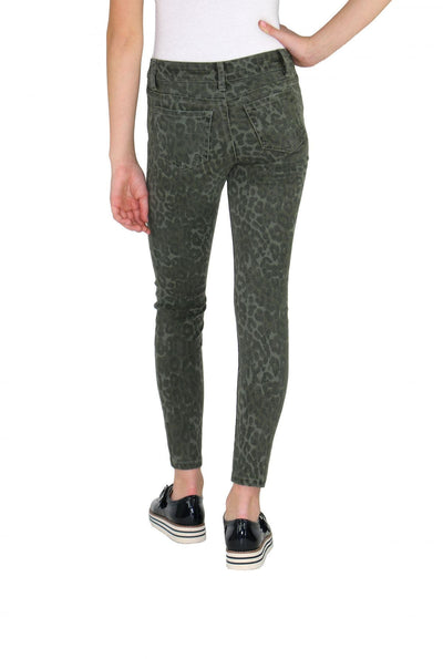 Diane Basic Mid-Rise Leopard Skinny