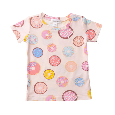 Pink Donuts Short Sleeve Loungewear Set