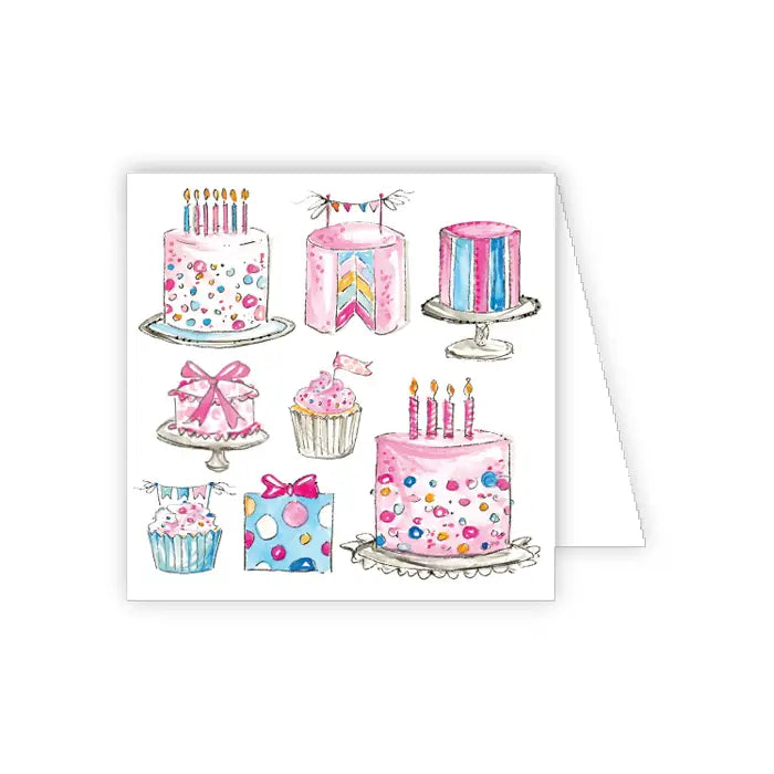 Handpainted Cake Assortment Enclosure Card