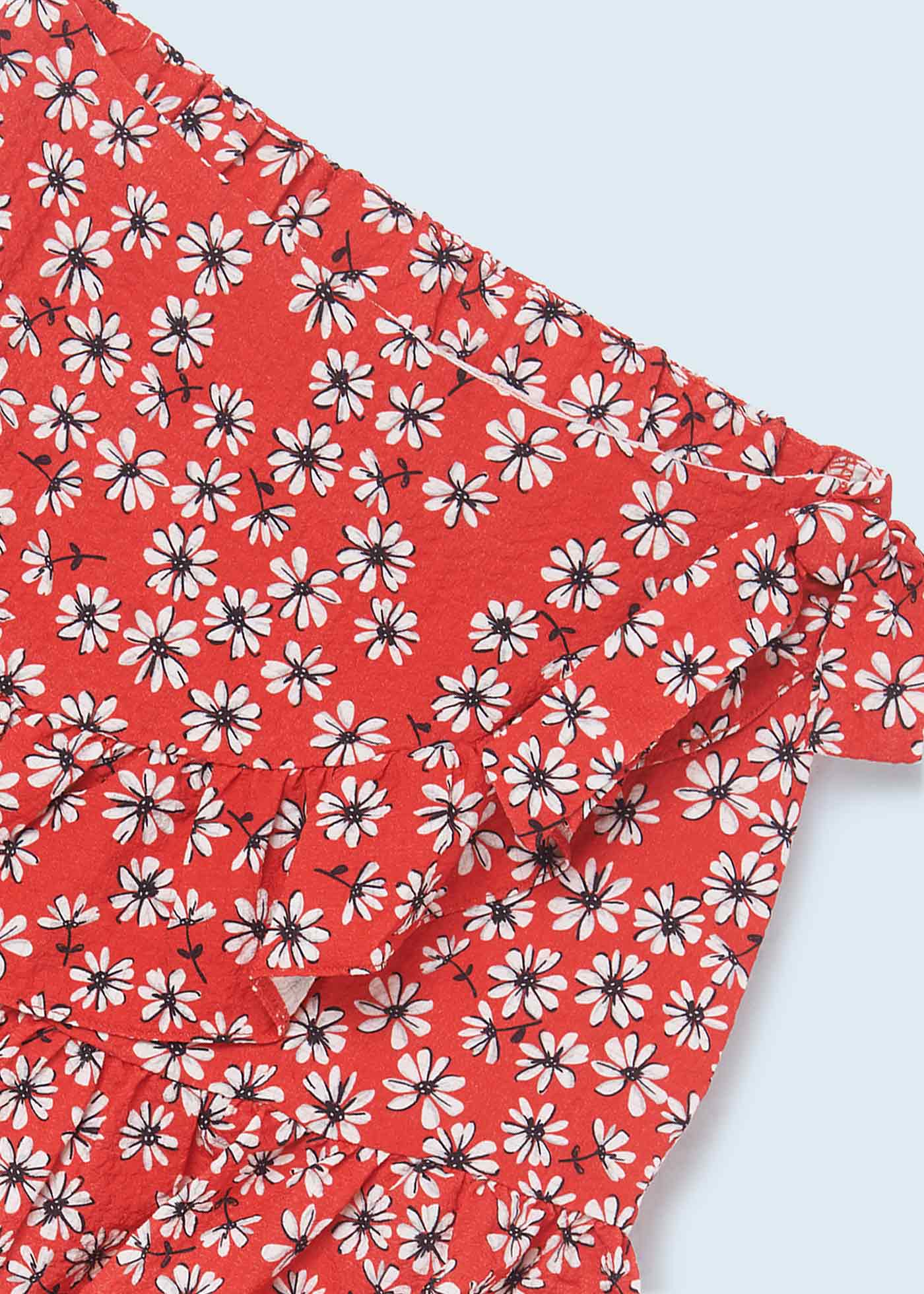Red Floral 2-Piece Print Skirt Set