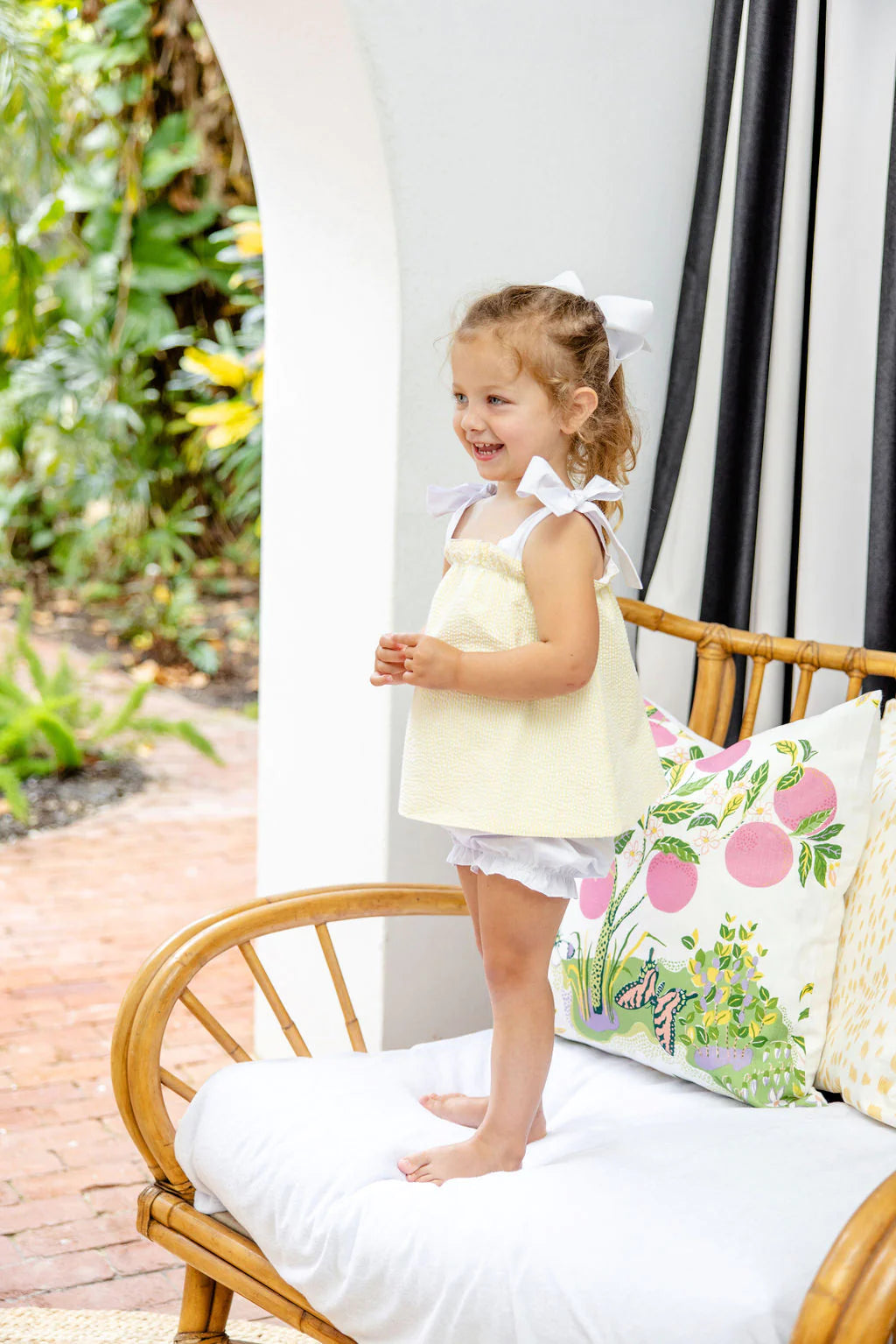 Seaside Sunny Yellow Seersucker Lainey's Little Set