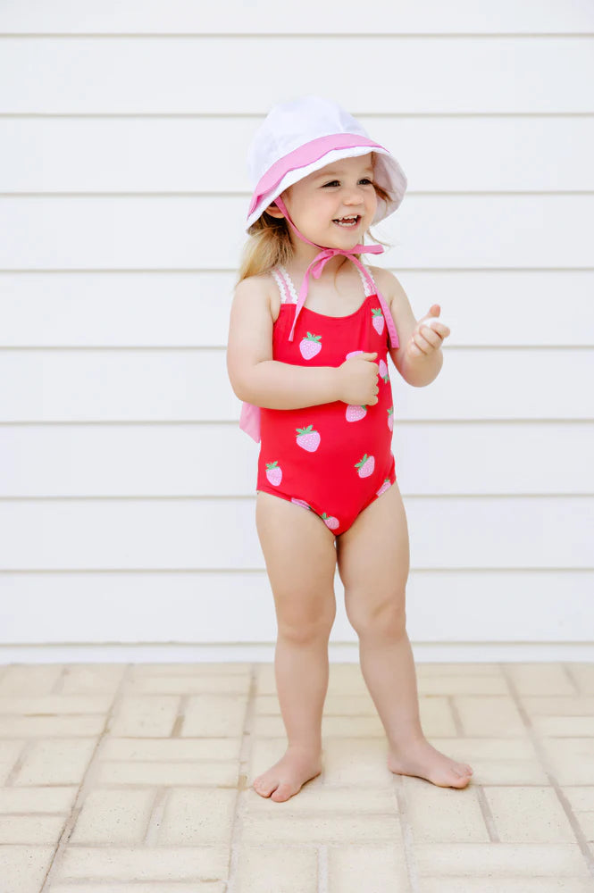 Worth Avenue White with Hamptons Hot Pink Hollingsworth Hat