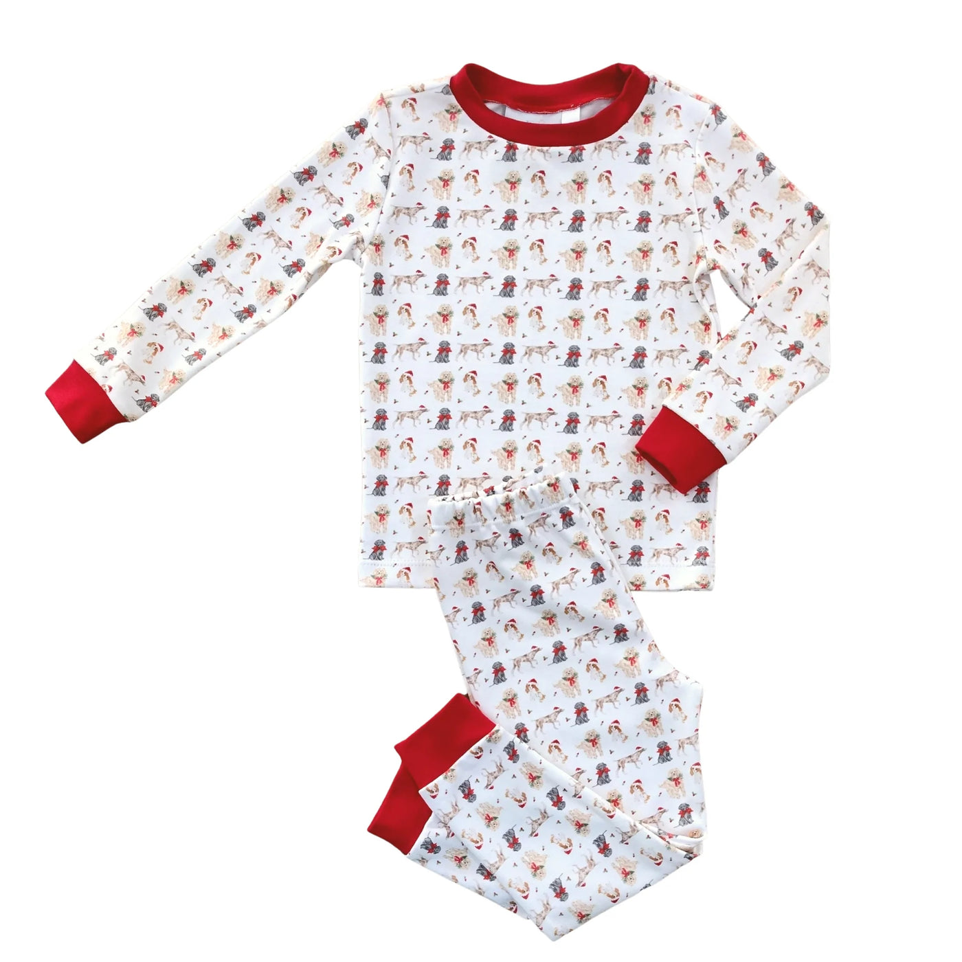 Boys Two Piece Jammies Christmas Puppy