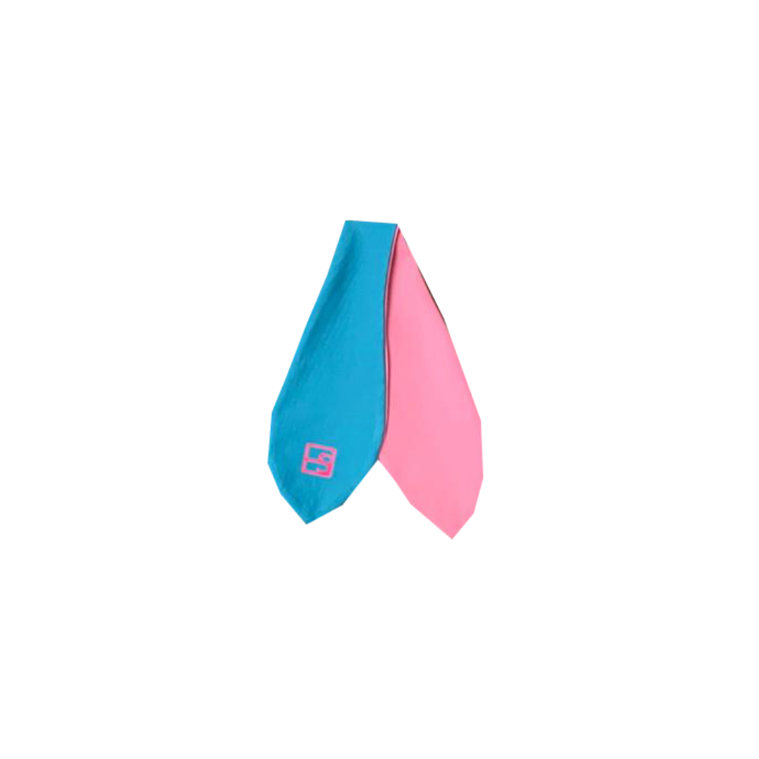 Turquoise and Pink Tee Tie