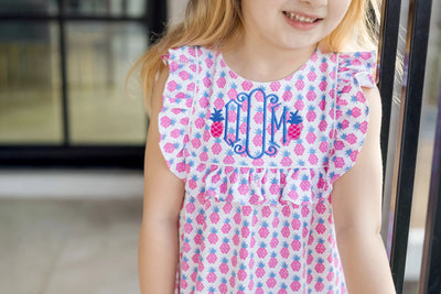 Pink Pineapple Piper Pima Cotton Dress