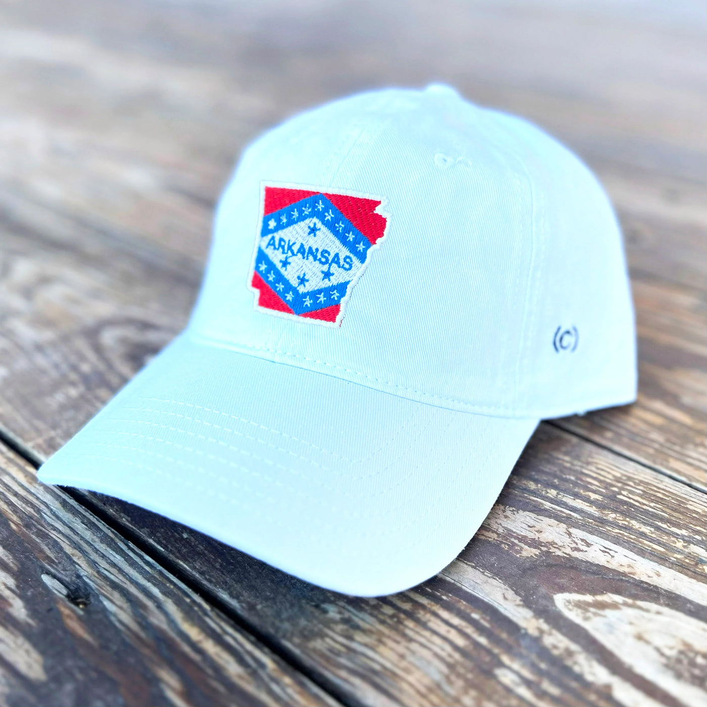 White Cotton Arkansas State Flag Hat