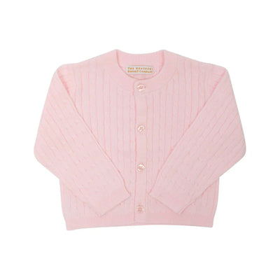Palm Beach Pink Cambridge Cable Knit Cardigan