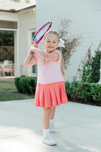 Pink Colorblock Tennis Dress