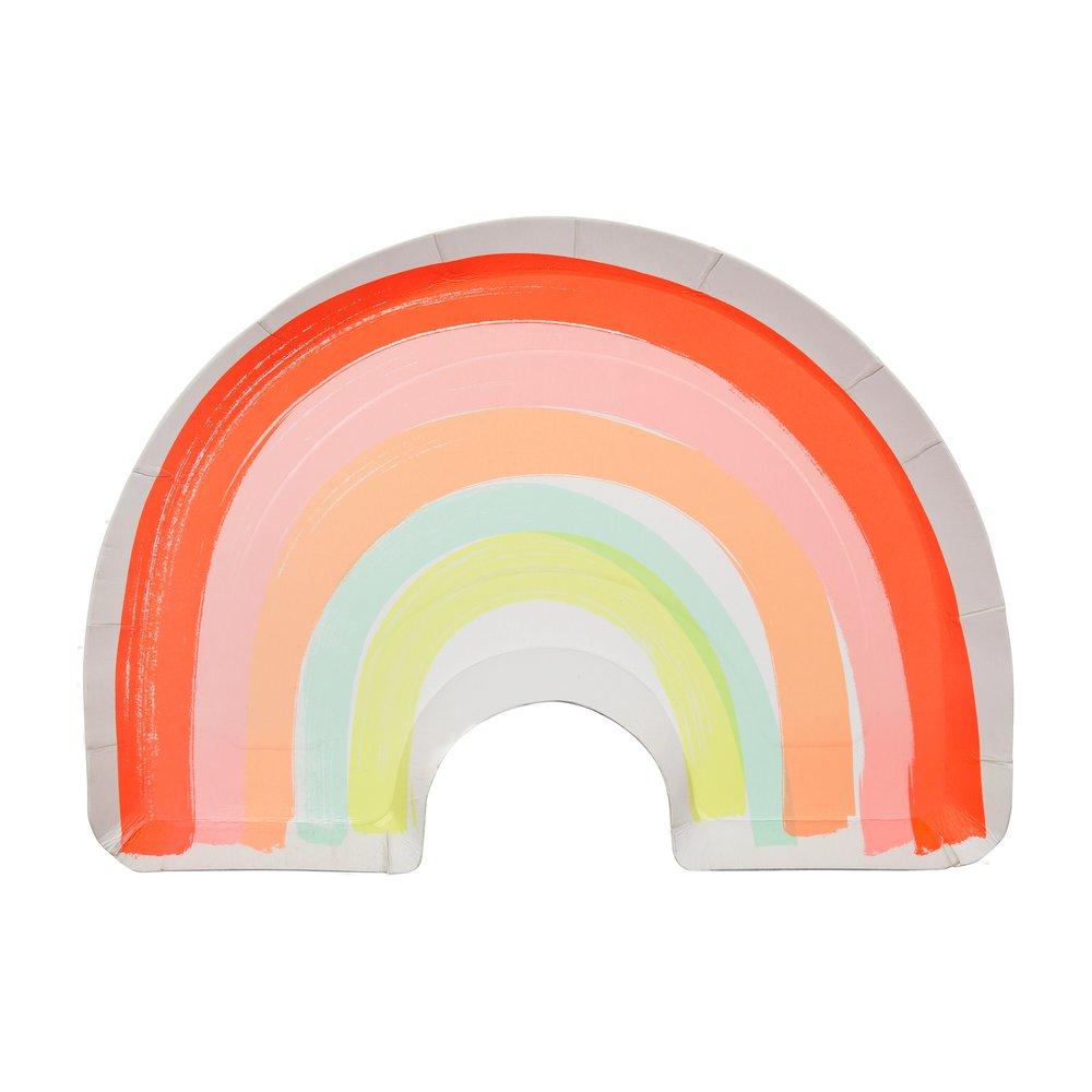 Neon Rainbow Plates (Set of 12)