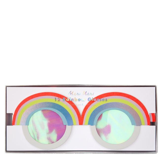 Rainbow Paper Glasses (Set of 12)