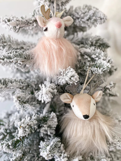 Pink Reindeer Ornament