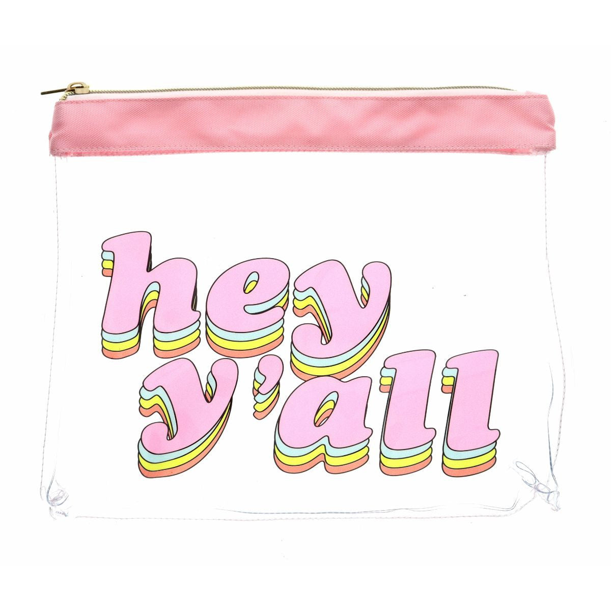 Hey Y'all Clear Zipper Pouch