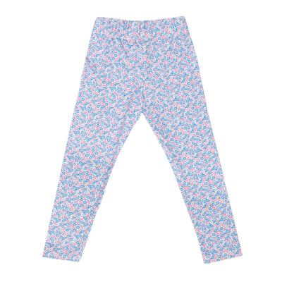 Pink and Blue Floral Knit Lucy Leggings