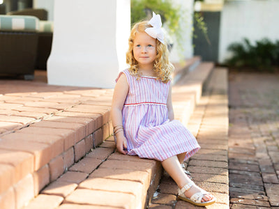 Darby Red, White and Blue Stripe Dress