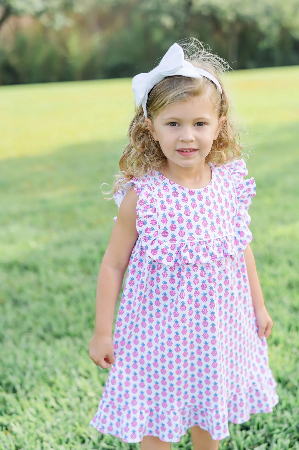 Pink Pineapple Piper Pima Cotton Dress