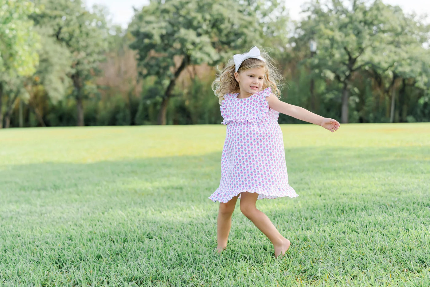 Pink Pineapple Piper Pima Cotton Dress