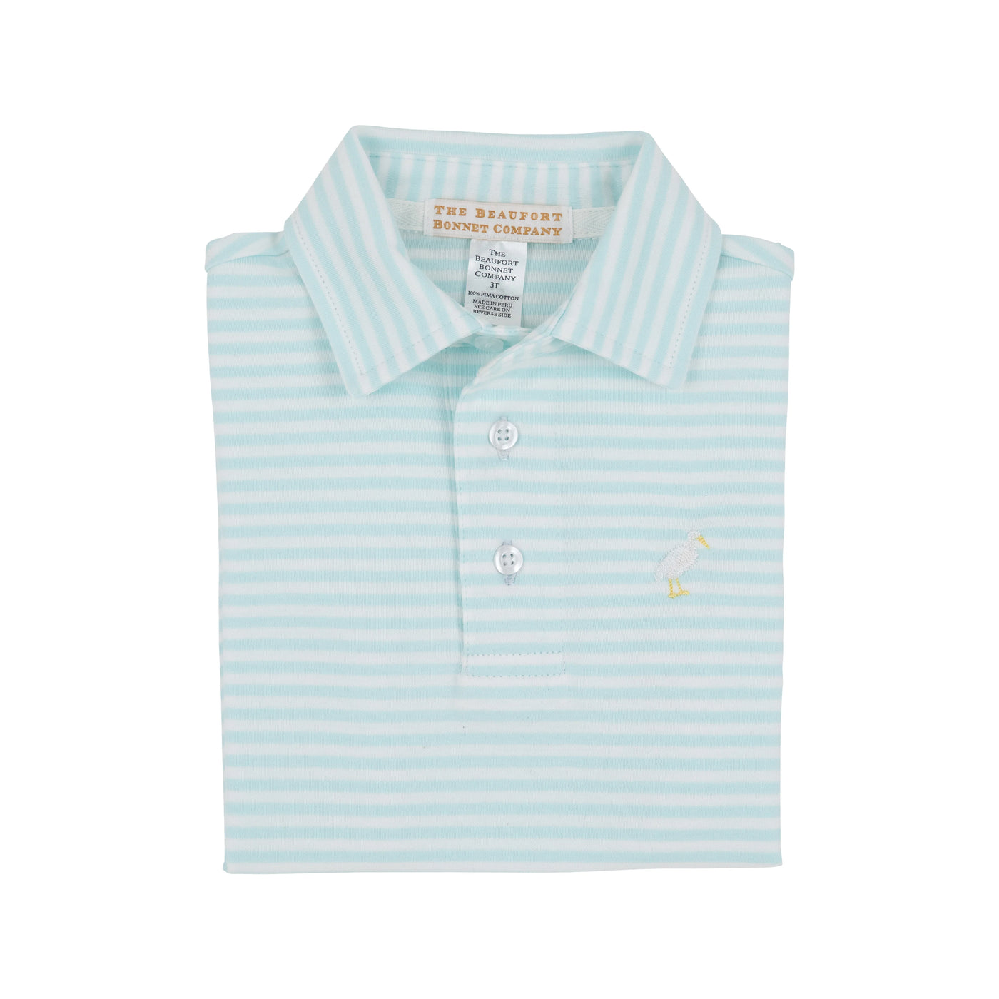 Sea Island Seafoam Stripe Short Sleeve Prim & Proper Polo