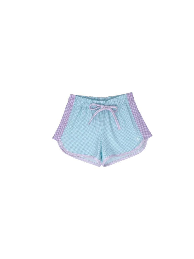 Mint and Lavender Gingham with Pink Annie Shorts