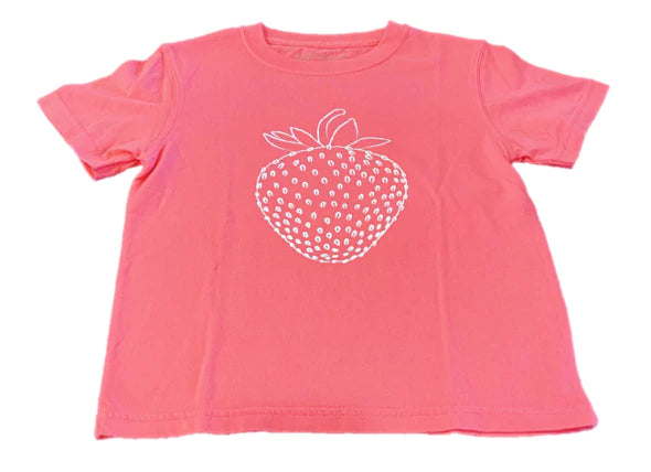 Short Sleeve Pink Strawberry T-Shirt