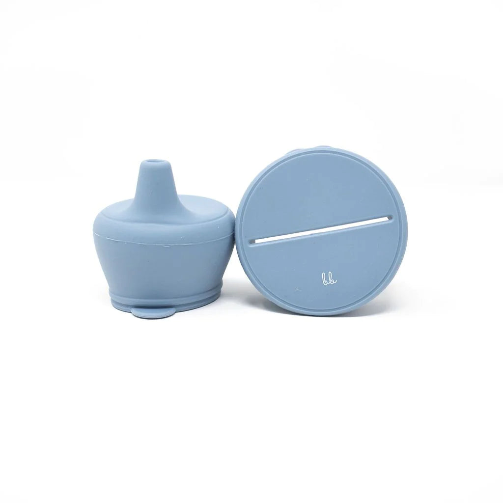 Slate Silicone Snack and Sippy Lid Set