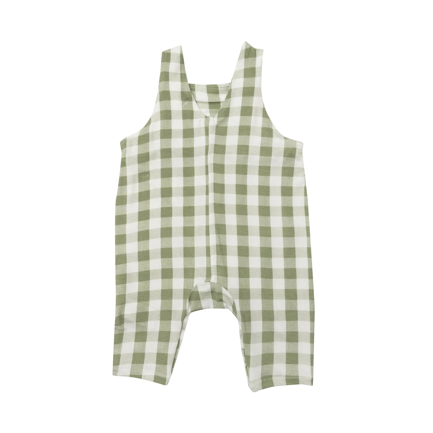 Sage Gingham Overalls