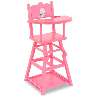 Pink High Chair for Dolls 14"-17"