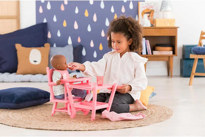 Pink High Chair for Dolls 14"-17"