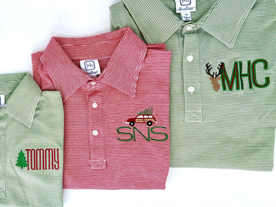 Finn Pima Long Sleeve Polo Golf Shirt- Red and White Stripes