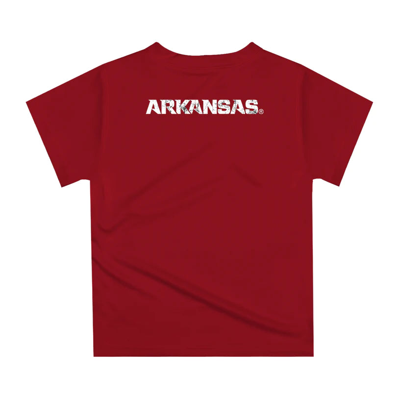 Arkansas Razorbacks Original Dripping Football Helmet Red T-Shirt