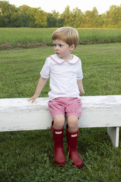 Henry with Banded Short- Red Gingham