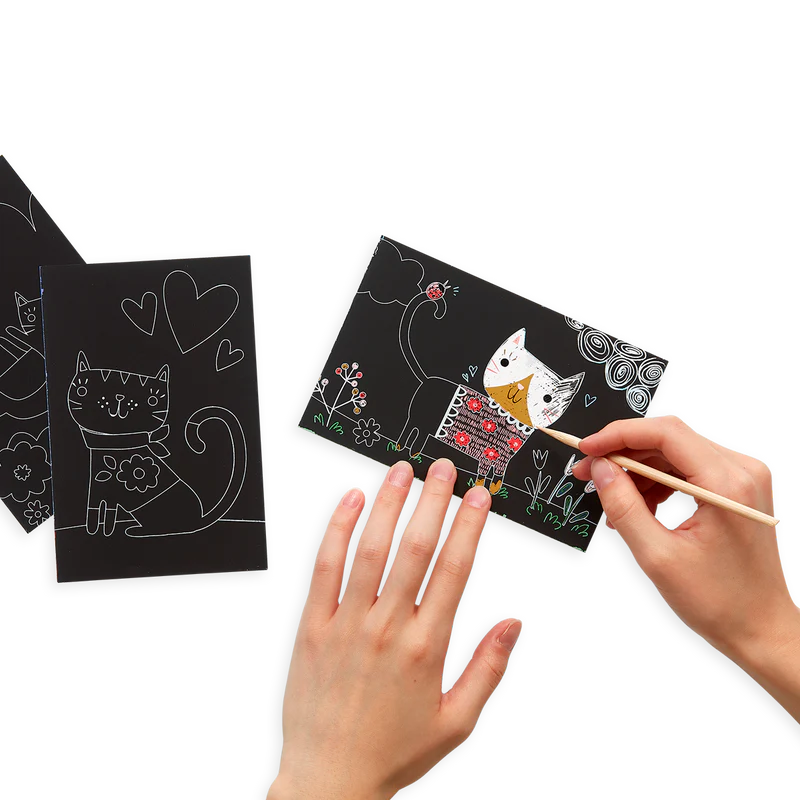 Cutie Cats Scratch and Scribble Mini Scratch Art Kit