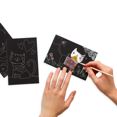 Cutie Cats Scratch and Scribble Mini Scratch Art Kit