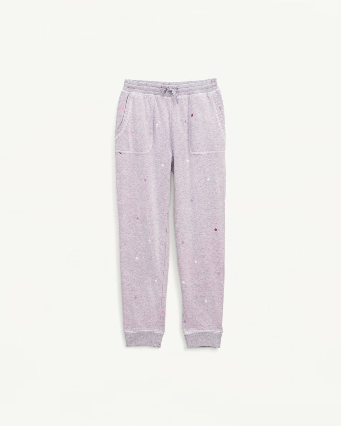 Lilac Star Embroidered Joggers