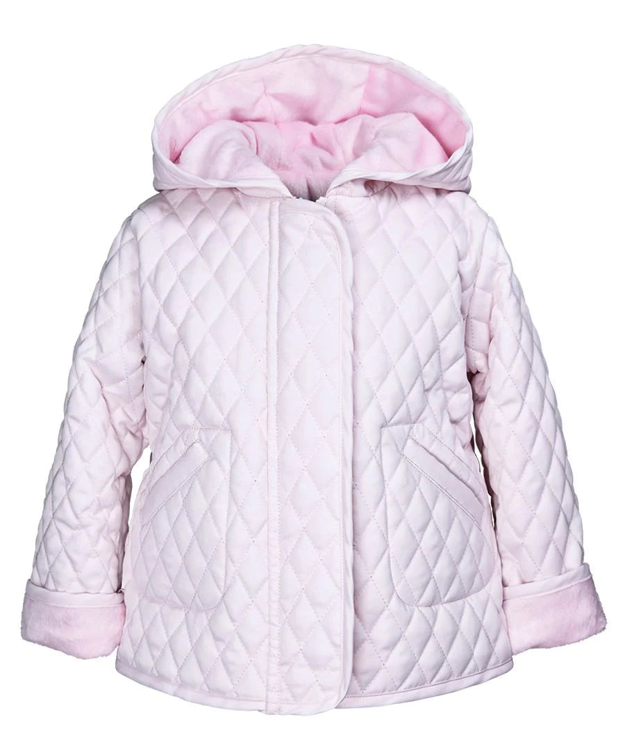 Hooded Barn Jacket in Light Pink